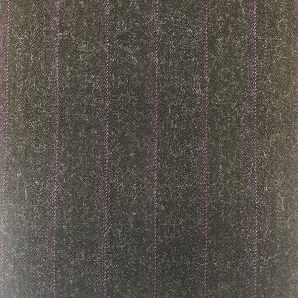 Charcoal With Purple/Pink Stripe Flannel Suiting