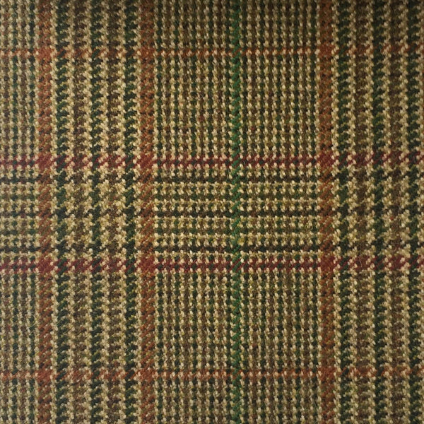 Lovat, Brown, Red, Green, Rust And Fawn Glen Check Country Tweed Jacketing