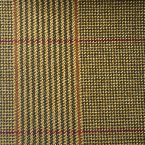 Caramel, Black, Red And Amber Glen Check Country Tweed Jacketing