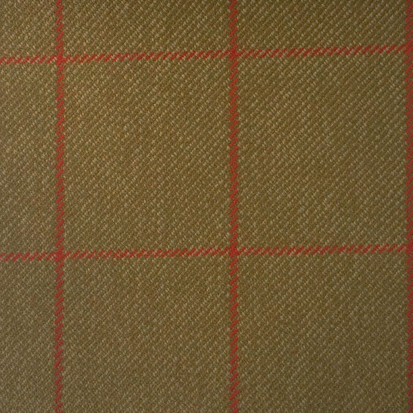 Light Beige With Red Check Country Tweed Jacketing