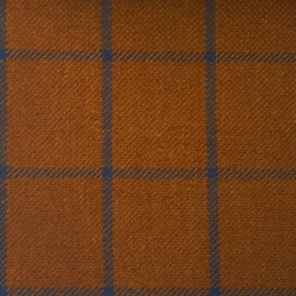 Brown With Blue Check Country Tweed Jacketing