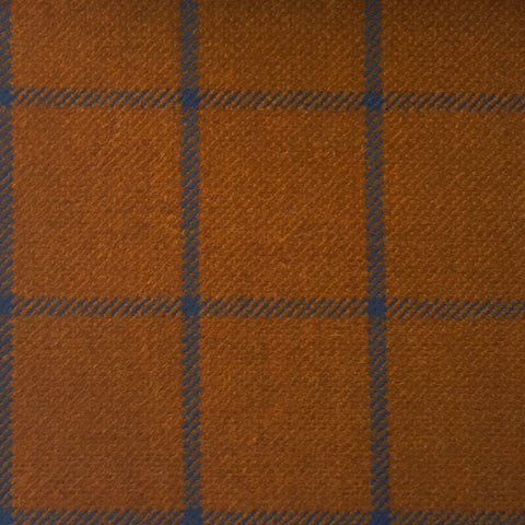 Brown With Blue Check Country Tweed Jacketing