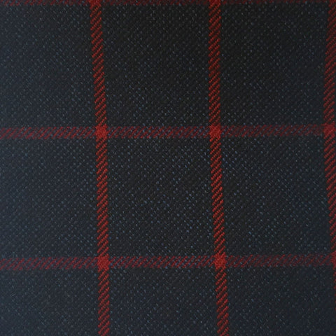 Navy With Red And Strawberry Check Country Tweed Jacketing