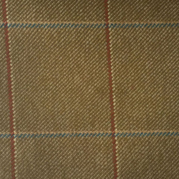 Beige With Blue, Cream And Rust Check Country Tweed Jacketing