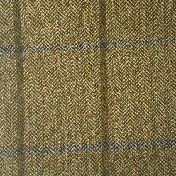 Sage Green Herringbone With Blue And Green Check Country Tweed Jacketing