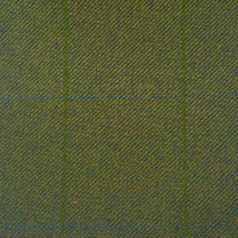 Green With Green And Blue Check Country Tweed Jacketing