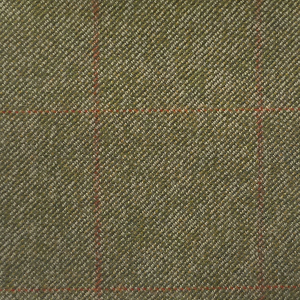 Green And Gold With Red Check Country Tweed Jacketing