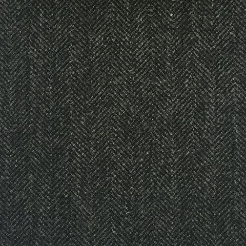 Charcoal Grey Herringbone Country Tweed Jacketing