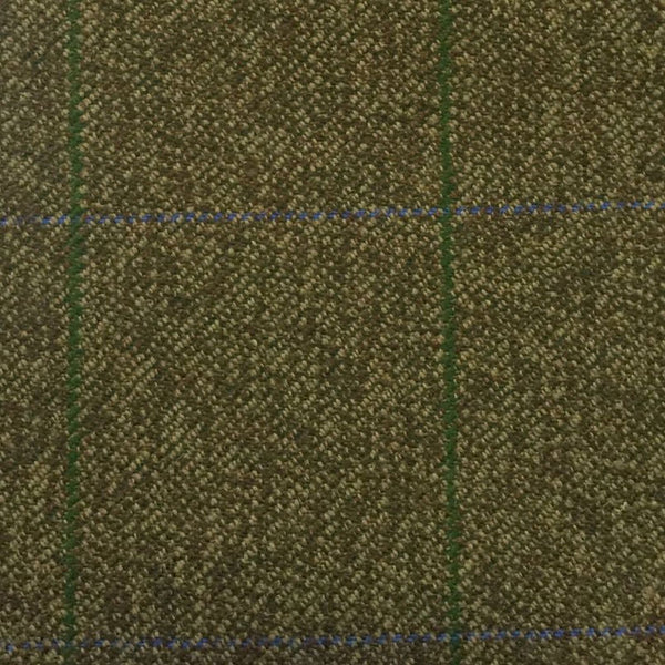 Green And Brown With Green And Blue Check Country Tweed Jacketing