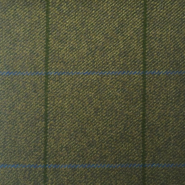 Medium Green With Royal Blue And Green Check Country Tweed Jacketing