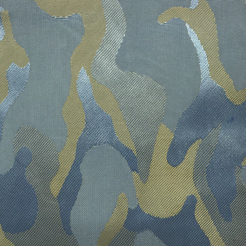 Sky Blue & Gold Camouflage Lining