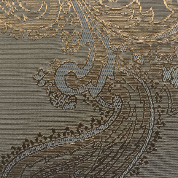 Gold with Lilac Jacquard Woven Paisley design Lining