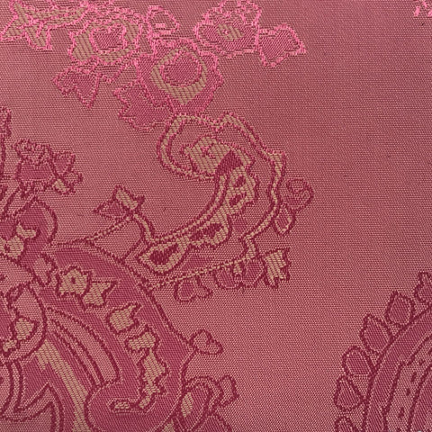 Candy Pink Jacquard Woven Paisley design Lining