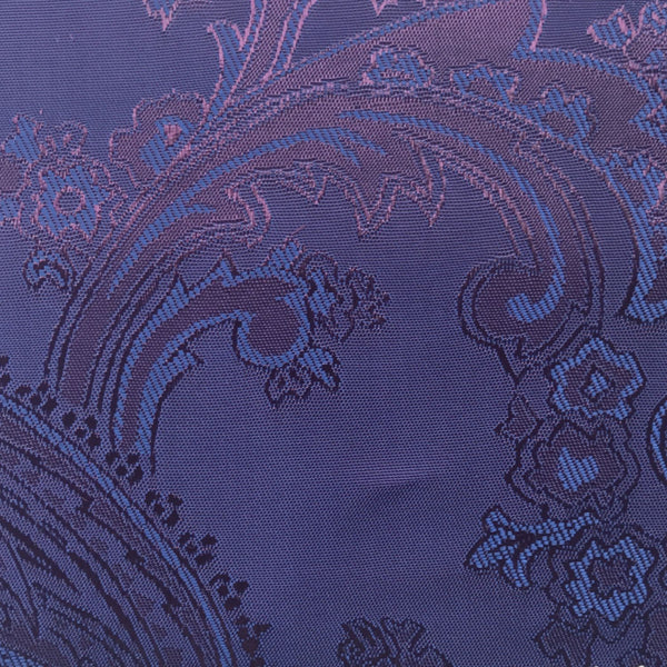 Purple with Blue Jacquard Woven Paisley design Lining