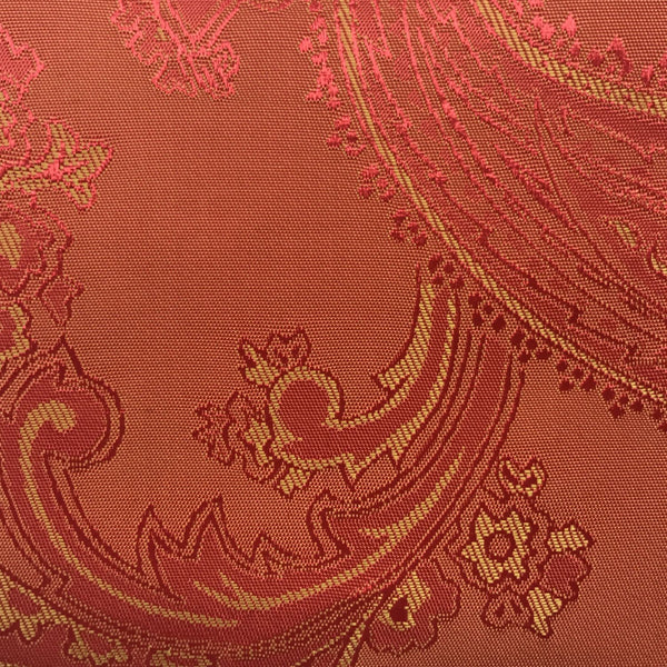 Orange Jacquard Woven Paisley design Lining