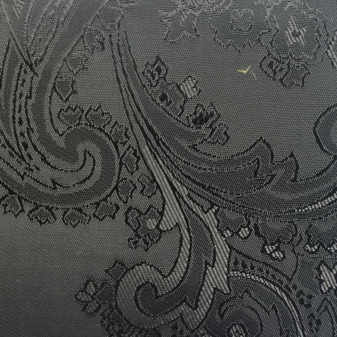 Grey with Black Jacquard Woven Paisley design Lining