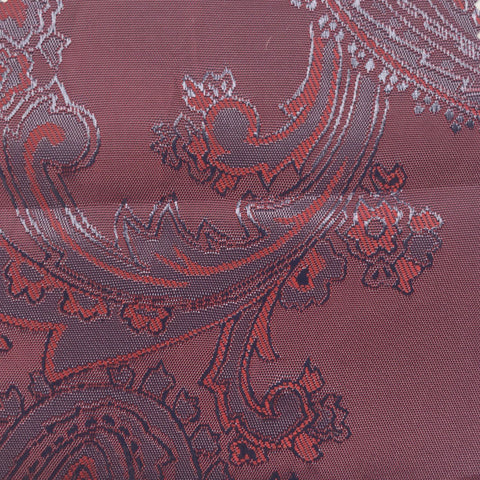 Two toned Purple and Red Jacquard Woven Paisley design Lining