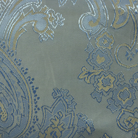 Dusty Blue Jacquard Woven Paisley design Lining