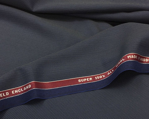 Navy With Silver Pin Stripe