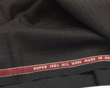 Charcoal Grey Herringbone With Blue Pin