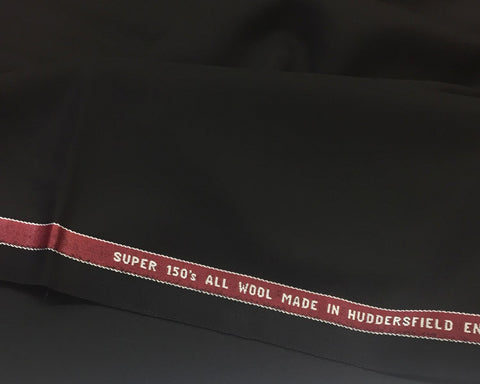 Black Rope Stripe Crystal Super 130's Suiting
