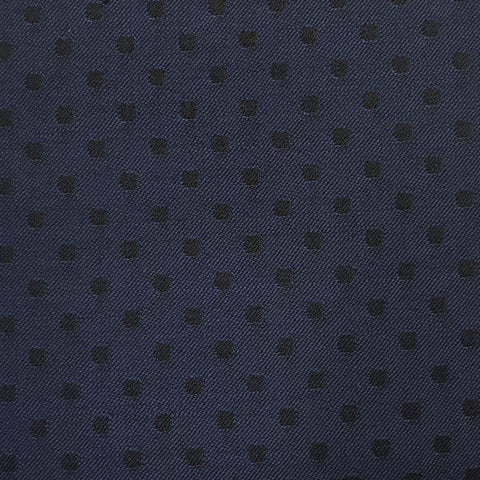 Blue & Black Polka Dot Suiting Jacketing Fabric