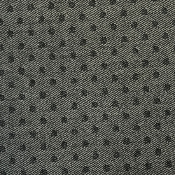 Grey & Black Polka Dot Suiting Jacketing Fabric