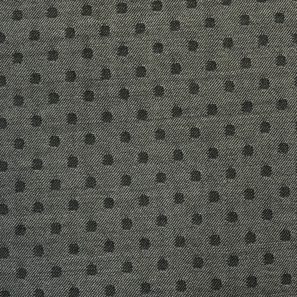 Grey & Black Polka Dot Suiting Jacketing Fabric