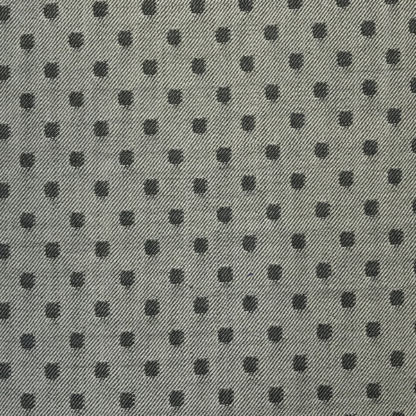 Silver & Black Polka Dot Suiting Jacketing Fabric