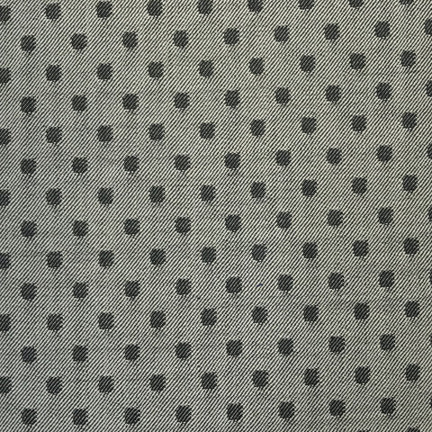 Silver & Black Polka Dot Suiting Jacketing Fabric