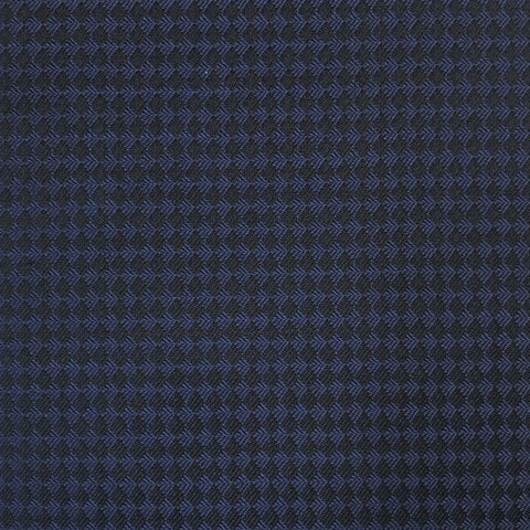 Navy Diamond Tuxedo Weave Suiting Jacketing Fabric