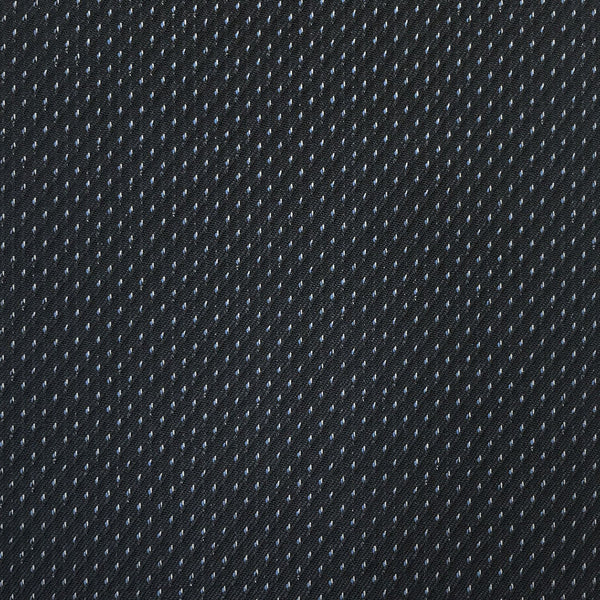 Navy With Fancy Silver & Blue Pin Suiting Jacketing Fabric