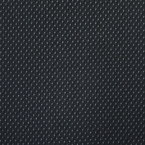 Navy With Fancy Silver & Blue Pin Suiting Jacketing Fabric