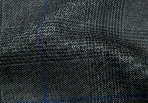 Charcoal Grey Plaid With Black/Navy Overcheck