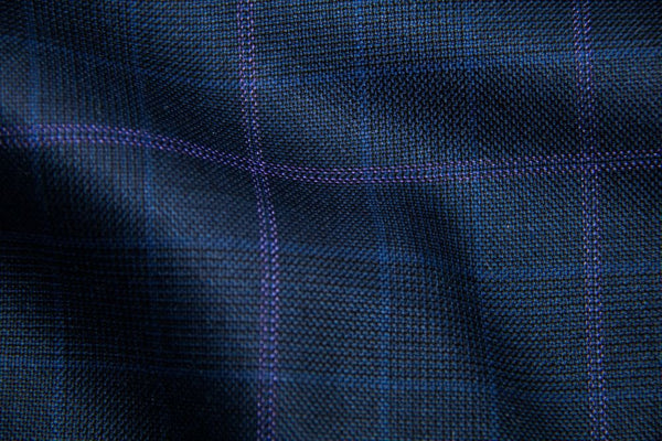 Navy Check With Purple & Blue Check