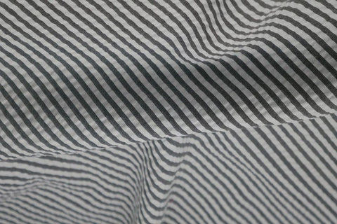Black & White Stripe Seersucker Fabric
