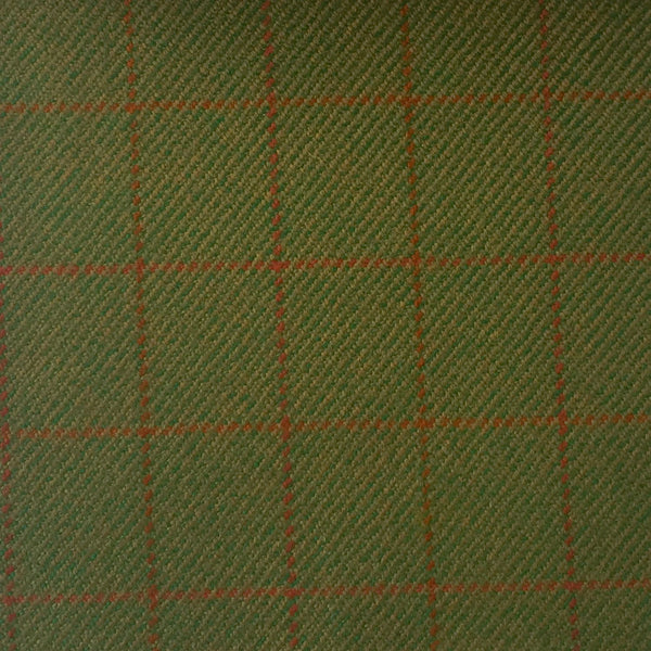 Green With Rust And Red Check Country Tweed Jacketing