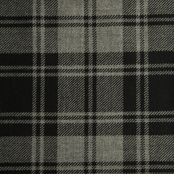 Douglas Grey Caledonian Tartan Check 100% Wool