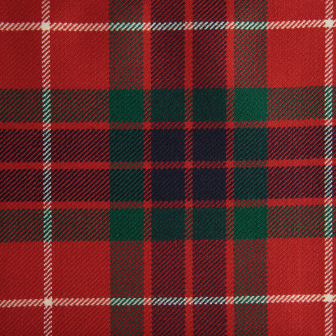Fraser Red Caledonian Tartan Check 100% Wool