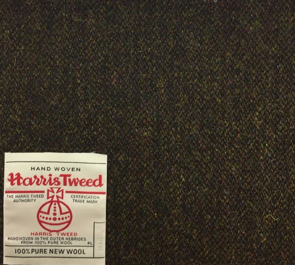 Brown And Moss Green Harris Tweed
