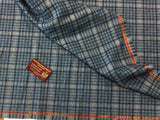 Light Blue with check 100% Pure New Lambswool Jacketing