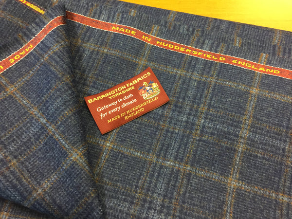 Blue check design 100% Pure New Lambswool Jacketing