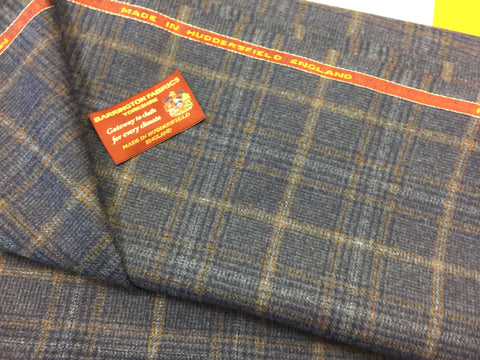 Blue check design 100% Pure New Lambswool Jacketing