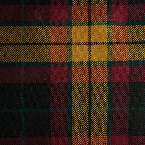 Macmillan Black Caledonian Tartan Check 100% Wool