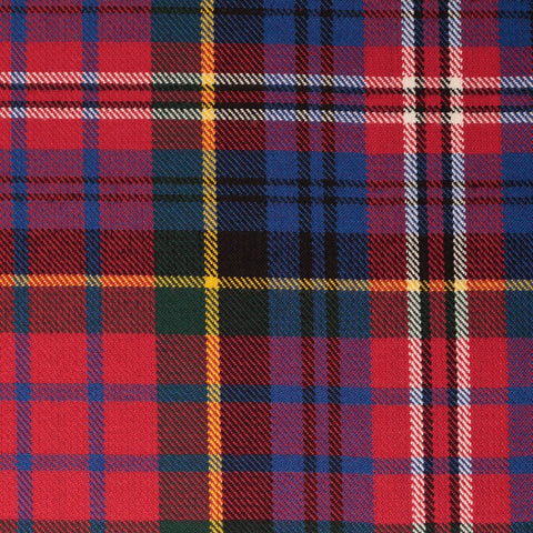Macpherson Red Tharthan Tartan Check 65% Poly 35% Visc