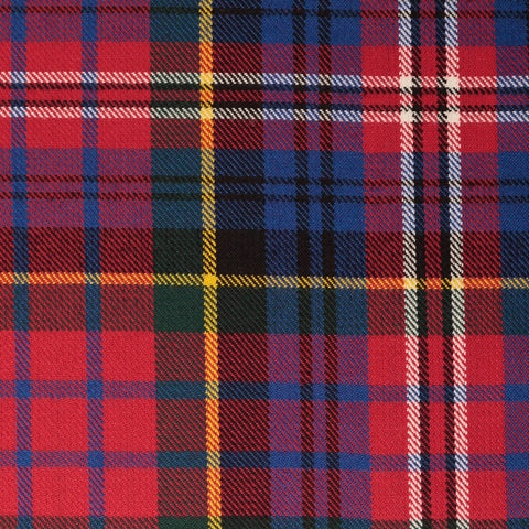 Macpherson Red Tharthan Tartan Check 65% Poly 35% Visc