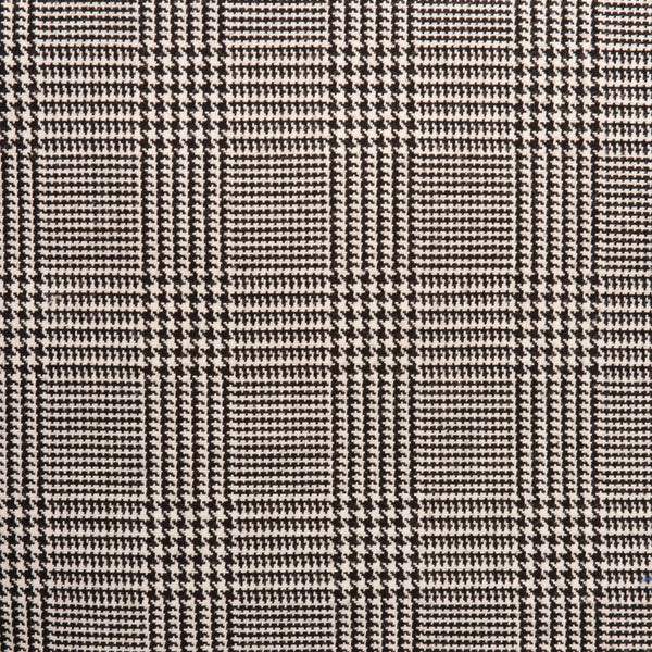 Prince Of Wales Black/White Tharthan Tartan Check 65% Poly 35% Visc