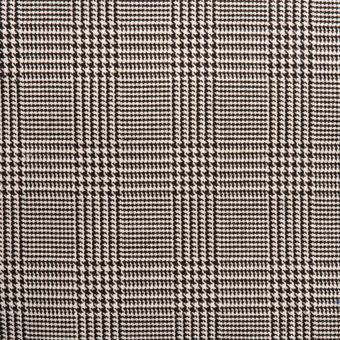 Prince Of Wales Black/White Tharthan Tartan Check 65% Poly 35% Visc