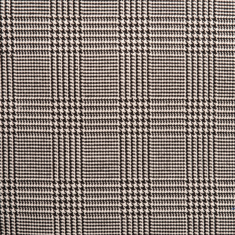 Prince Of Wales Black/White Tharthan Tartan Check 65% Poly 35% Visc