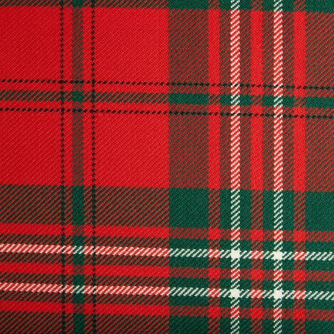 Scott Red Caledonian Tartan Check 100% Wool